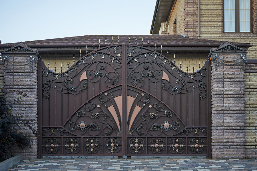 black customized gate of the house